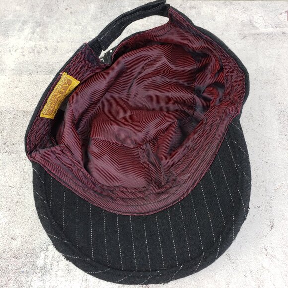 Vintage Y2K Old Country Road Cadet Hat Pinstripe Wool Blend Embroidered Bling - Picture 6 of 11